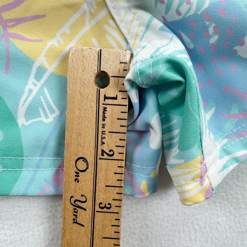 Burnside Womens Tropical Palm Print Board Shorts Blue Swimwear Size Large NWT - Picture 7 of 9